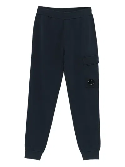 C.p. Company Kids' Cargo Pocket Goggle Trackpants In Blue