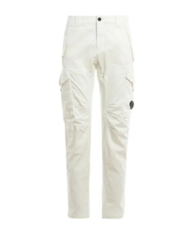 C.p. Company Cargo Pocket Pants In White