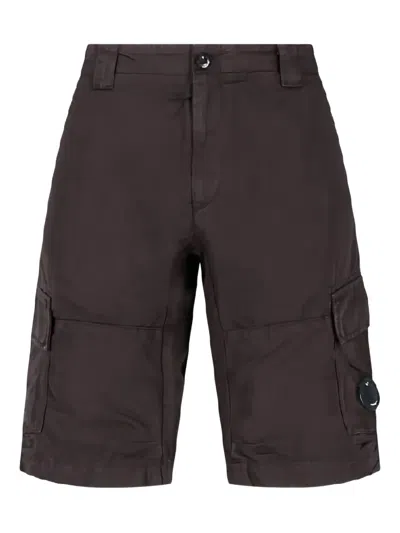 C.p. Company Cargo-pocket Shorts In Brown