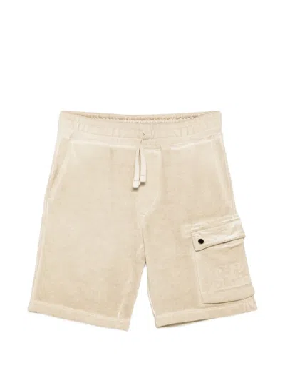 C.p. Company Kids' Cargo-pocket Shorts In Neutral
