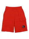 C.p. Company Cargo Pocket Shorts In Orange
