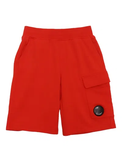 C.p. Company Kids' Cargo Pocket Shorts In Orange