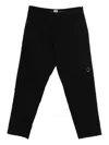 C.p. Company Cargo-pocket Trousers In Black