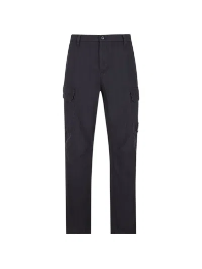 C.p. Company Cargo-pocket Trousers In Black