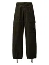C.p. Company Relaxed Fit Grey Cargo Pants With Flap Pockets In Brown