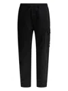 C.p. Company Cargo Utility Trousers Elastic Waistband In Black