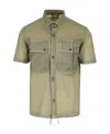 C.p. Company Cargo-pockets Semi-sheer Shirt In Nude