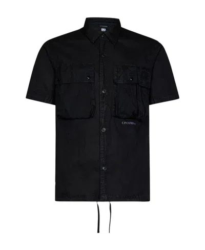 C.p. Company Cargo-pockets Shirt In Black