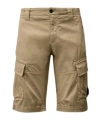 C.p. Company Cp Company Cotton Gabardine Shorts In Brown
