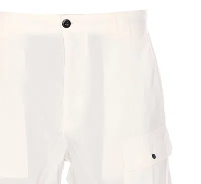 C.p. Company Cargo Shorts In White