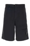 C.p. Company Bermuda In Misto Cotone Stretch Nero Uomo