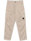 C.p. Company Cargo-style Beige Trousers With Front Button Fastening And Utility Pockets In Neutral