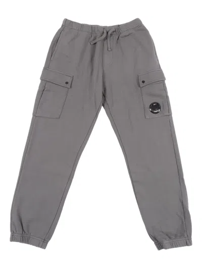 C.p. Company Kids' Cargo Sweatpants In Brown