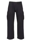 C.p. Company Cotton Lens-detail Cargo Sweatpants In Black
