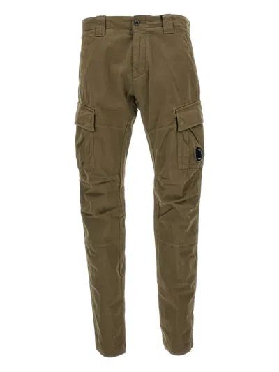 C.p. Company Slim-fit Cargo Pants With Multi-pocket Design In Green