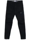 C.p. Company Lens Tapered-leg Cargo Trousers In Blue