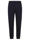 C.p. Company Cargo Pants With Elasticated Waistband And Lens Detail In Black