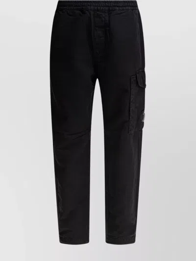 C.p. Company Cargo Utility Trousers Elastic Waistband In Black