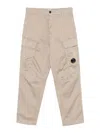 C.p. Company C.p.company Stretch Sateen Loose Cargo Pants In Neutral