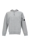 C.p. Company Casual Hooded Sweatshirt With Front Pocket In Gray