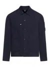 C.p. Company Cotton Overshirt In Blue