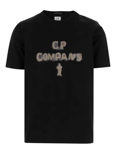C.P. COMPANY CHAIN-EMBELLISHED LOGO T-SHIRT