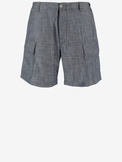 C.P. COMPANY CHAMBRAY CARGO SHORTS