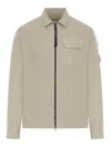 C.p. Company C.p.company Organic Gabardine Full Zip Overshirt In White