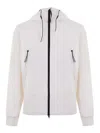 C.p. Company Lens-detail Zip-up Hooded Jacket In White