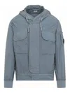 C.p. Company Chrome-r Lens Hooded Jacket In Blue