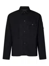 C.p. Company Black Cotton Poplin Overshirt