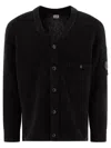 C.p. Company Midnight Blue V-neck Cotton Cardigan