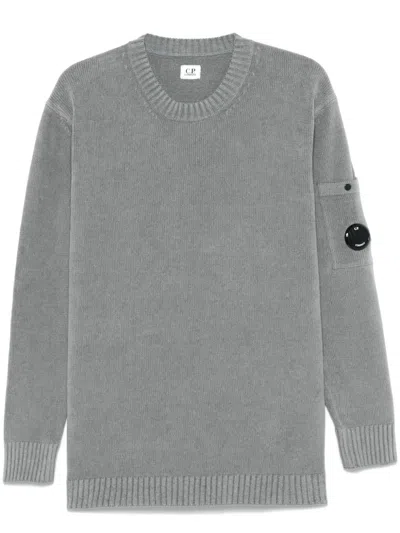 C.p. Company Chenille Sweater In Grey