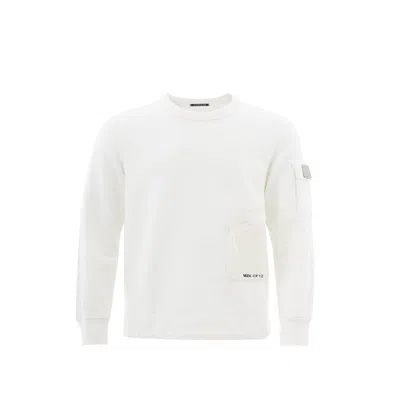 C.p. Company Chic White Cotton Sweater For The Modern Man