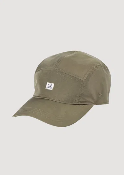 C.p. Company Chrome - R Panelled Cap Logo In Green