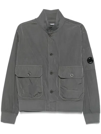 C.p. Company Chrome-r Button Jacket In Grey