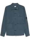 C.p. Company `chrome-r` Button Overshirt In Blue
