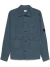 C.p. Company `chrome-r` Button Overshirt In Blue