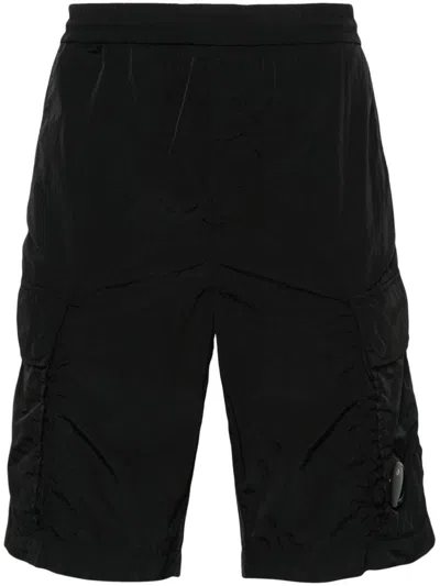 C.p. Company Taffeta Cargo Shorts In Black