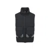 C.p. Company Black Vest With Mock Drawstring Neck And Logo Plaque On The Front In Black