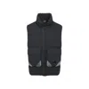 C.p. Company Black Vest With Mock Drawstring Neck And Logo Plaque On The Front In Black