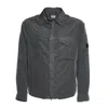 C.p. Company Chrome-r Full Zip Overshirt - Smoked Pearl