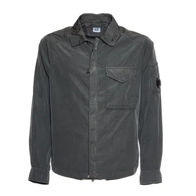 C.p. Company Chrome-r Full Zip Overshirt - Smoked Pearl In Gray