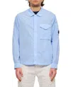 C.p. Company Chrome-r Full Zip Overshirt In Blue