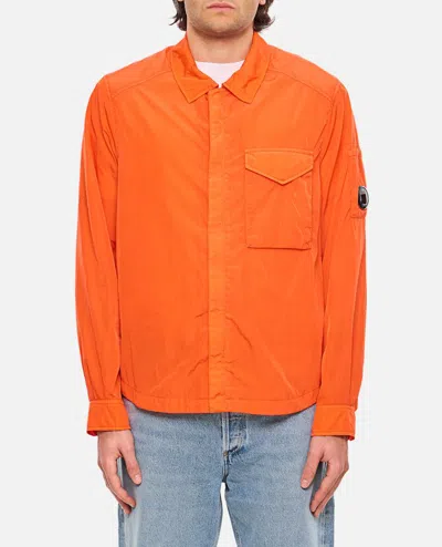 C.p. Company Chrome-r Full Zip Overshirt In Orange