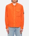 C.p. Company Chrome-r Full Zip Overshirt In Orange