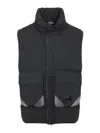 C.p. Company Grey Sleeveless Padded Vest In Black