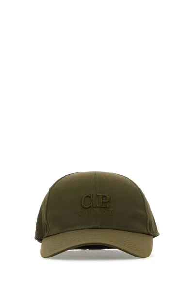C.p. Company Chrome R Goggle Baseball Cap In Green