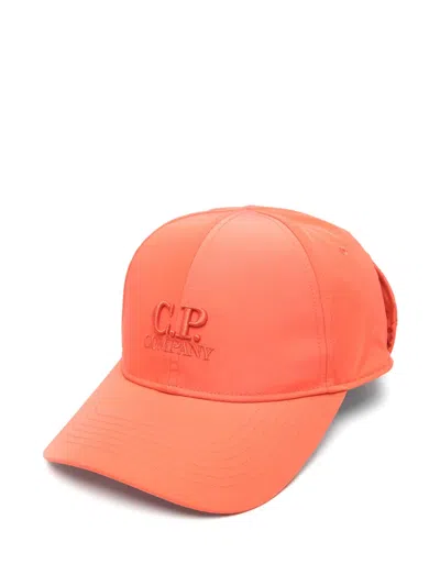 C.p. Company Chrome-r Goggle Baseball Cap In Orange