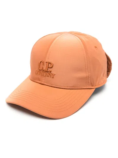 C.p. Company Chrome-r Goggle Cap In Orange